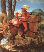 Hans Baldung Grien The Knight the Young Girl and Death (mk05) oil on canvas